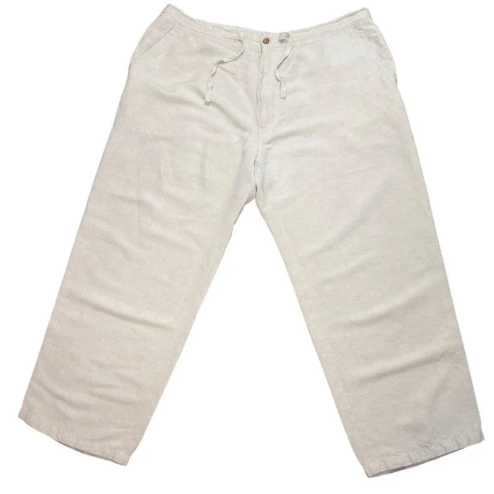 Havana Shirt Co Linen Beach, Coastal Khaki Pant Size: XL 40/42